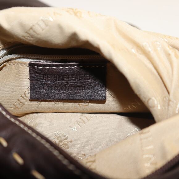 Cuoieria Fiorentina Designer Handbag/Purse Handcrafted Italy (Dark Brown) - Picture 6 of 11